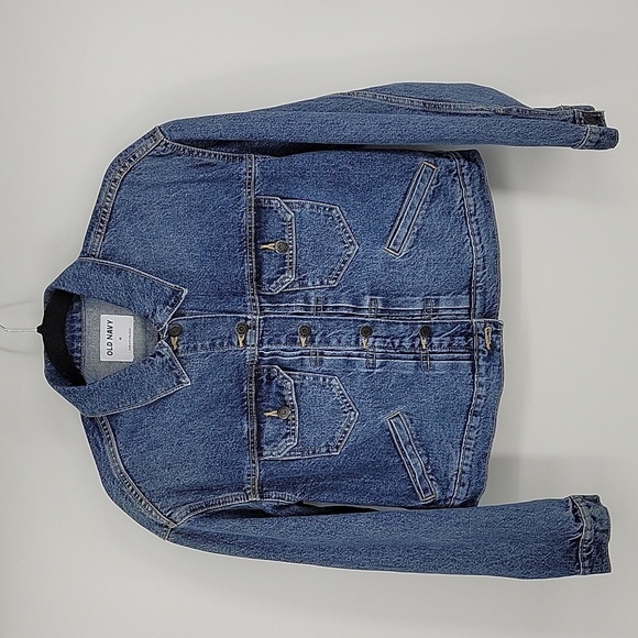 Old Navy Womens Cropped Jean Jacket 100% Cotton Denim Size M - Picture 3 of 10